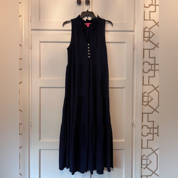 Lilly Pulitzer Malone Maxi Dress in True Navy